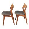Erik Buch stole, model 310 – teak med sort læder