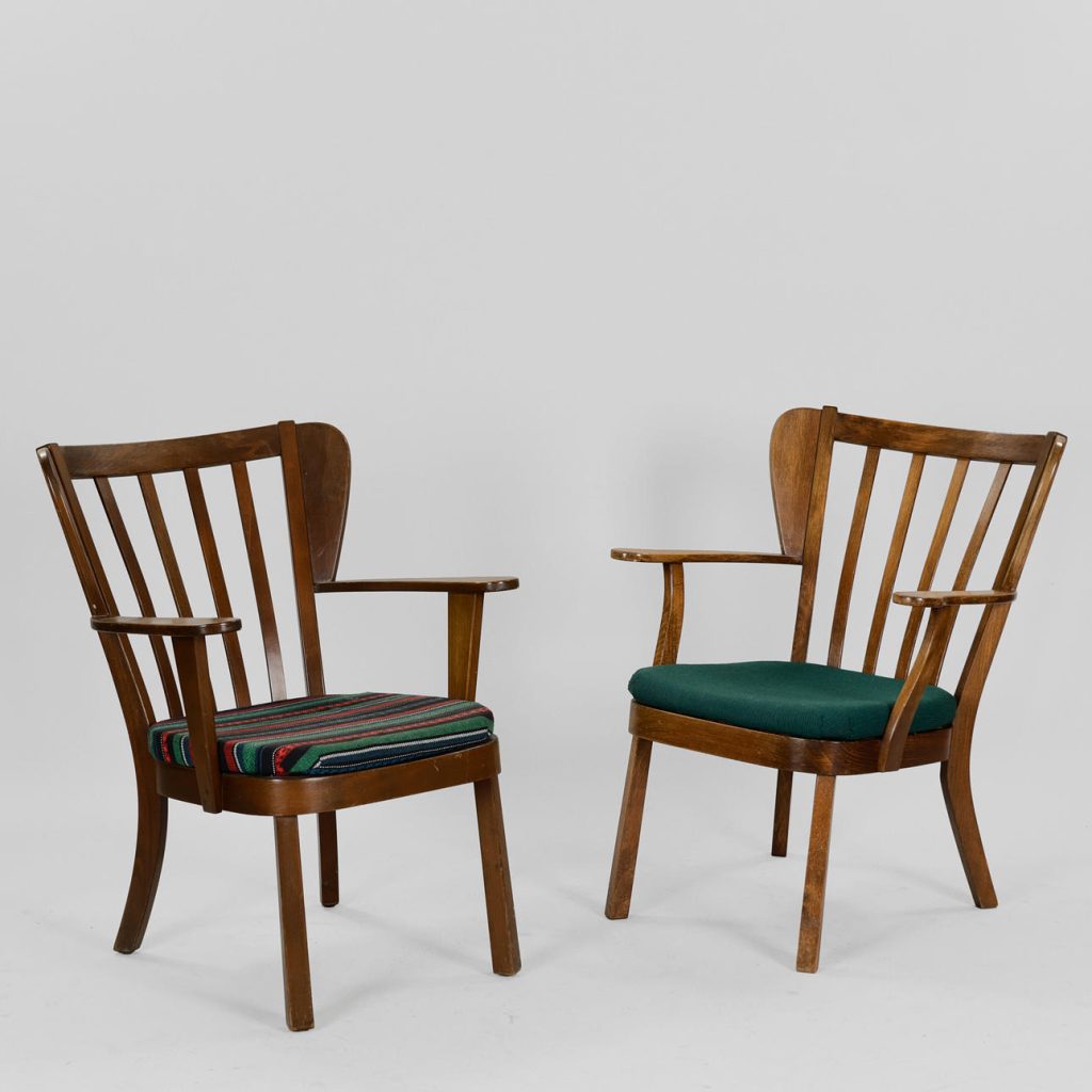 Canada lænestole i lakeret bøg, Fritz Hansen, 1940’erne