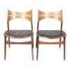 Erik Buch stole, model 310 – teak med sort læder
