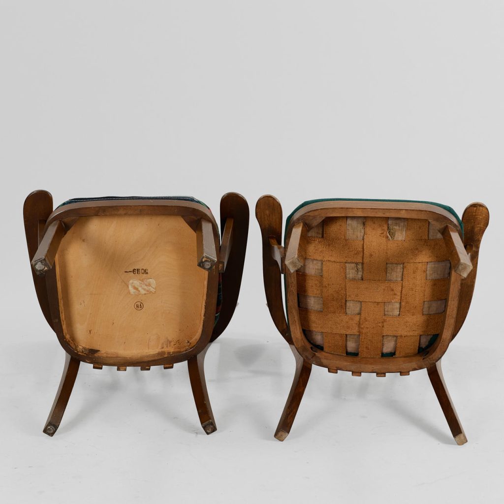 Canada lænestole i lakeret bøg, Fritz Hansen, 1940’erne