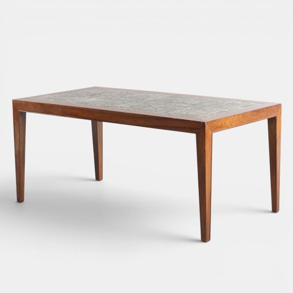 Sofabord i palisander med Royal Copenhagen fliser, Severin Hansen Jr.