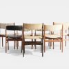 Sæt på syv spisestole i teak og bøg, 1950-60’erne — billede 4