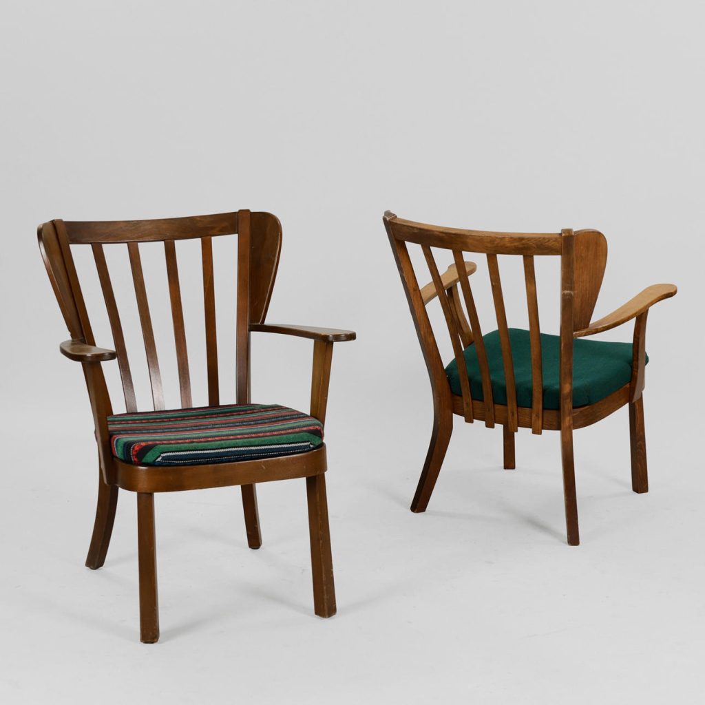 Canada lænestole i lakeret bøg, Fritz Hansen, 1940’erne
