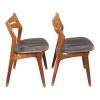 Erik Buch stole, model 310 – teak med sort læder
