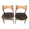 Erik Buch stole, model 310 – teak med sort læder