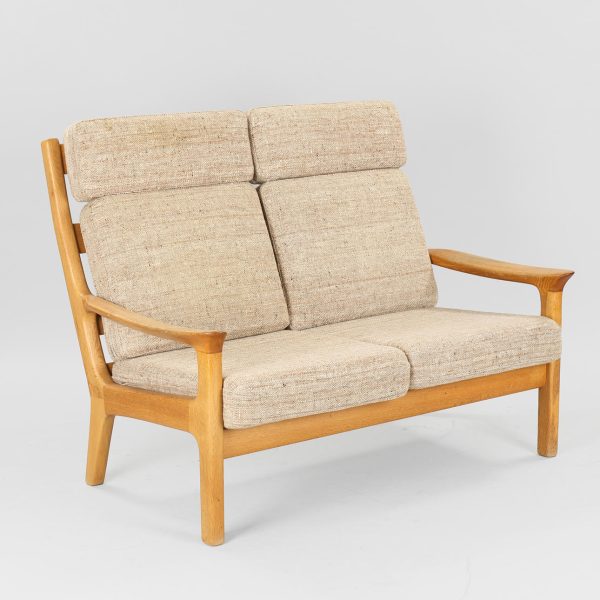 Topersoners sofa i massiv eg, Juul Kristensen, 1960/70’erne
