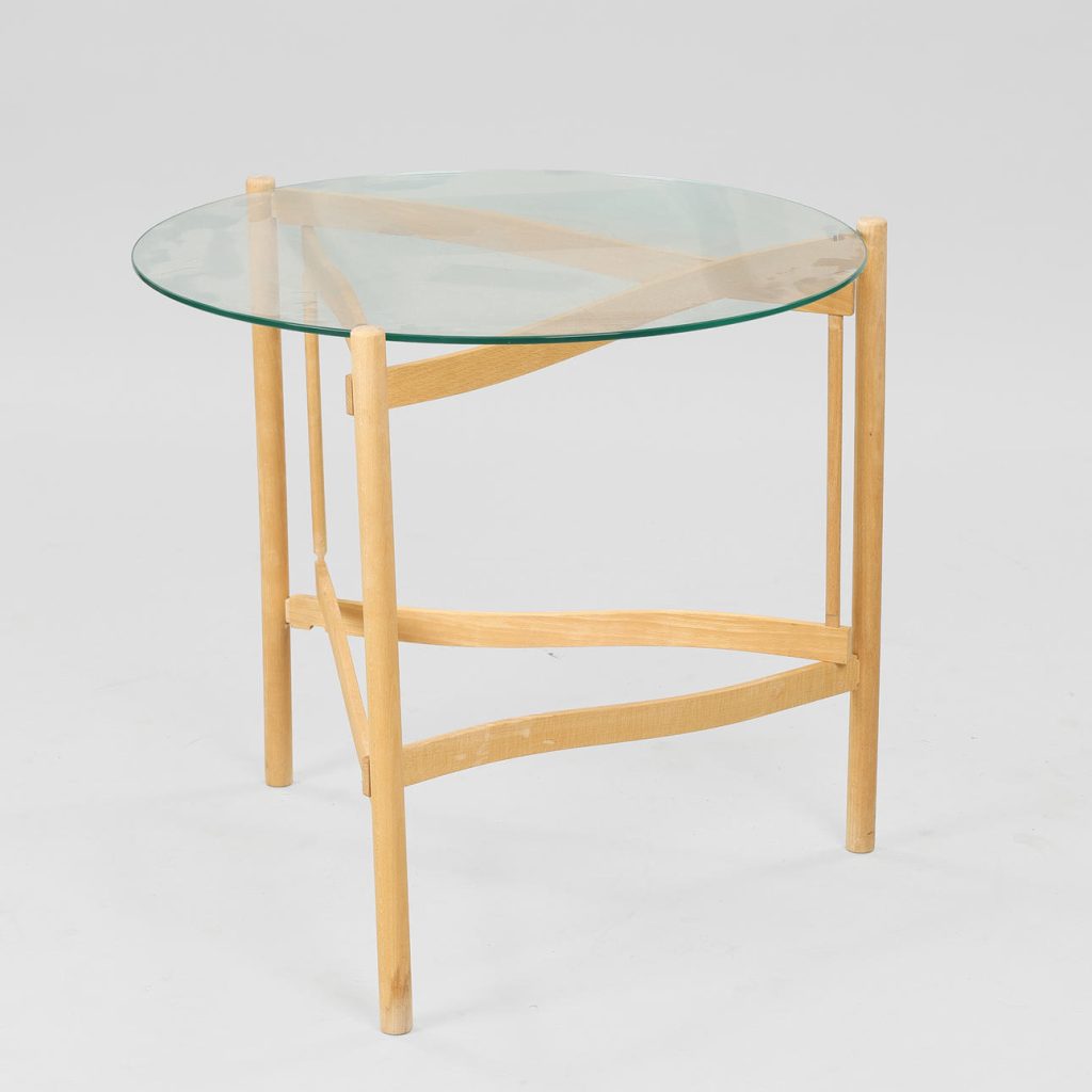 Hans Johansson, Karl Andersson & Söner HANS JOHANSSON. Sofabord/sidebord med stel af bøg og top af glas, model “Tema”, Karl Andersson & Söner, Sverige, ca. 1980’erne. — billede 2