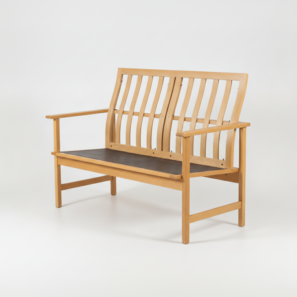 BØRGE MOGENSEN. Frederericia Stolefabrik. To-personers sofa af egetræ, model 2259.