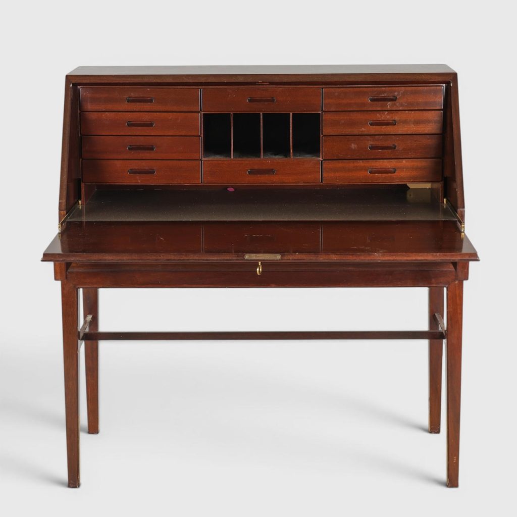 Kai Winding, Poul Jeppesen Møbelfabrik Kai Winding sekretær i mahogni og eg, ca. 1950 — billede 6