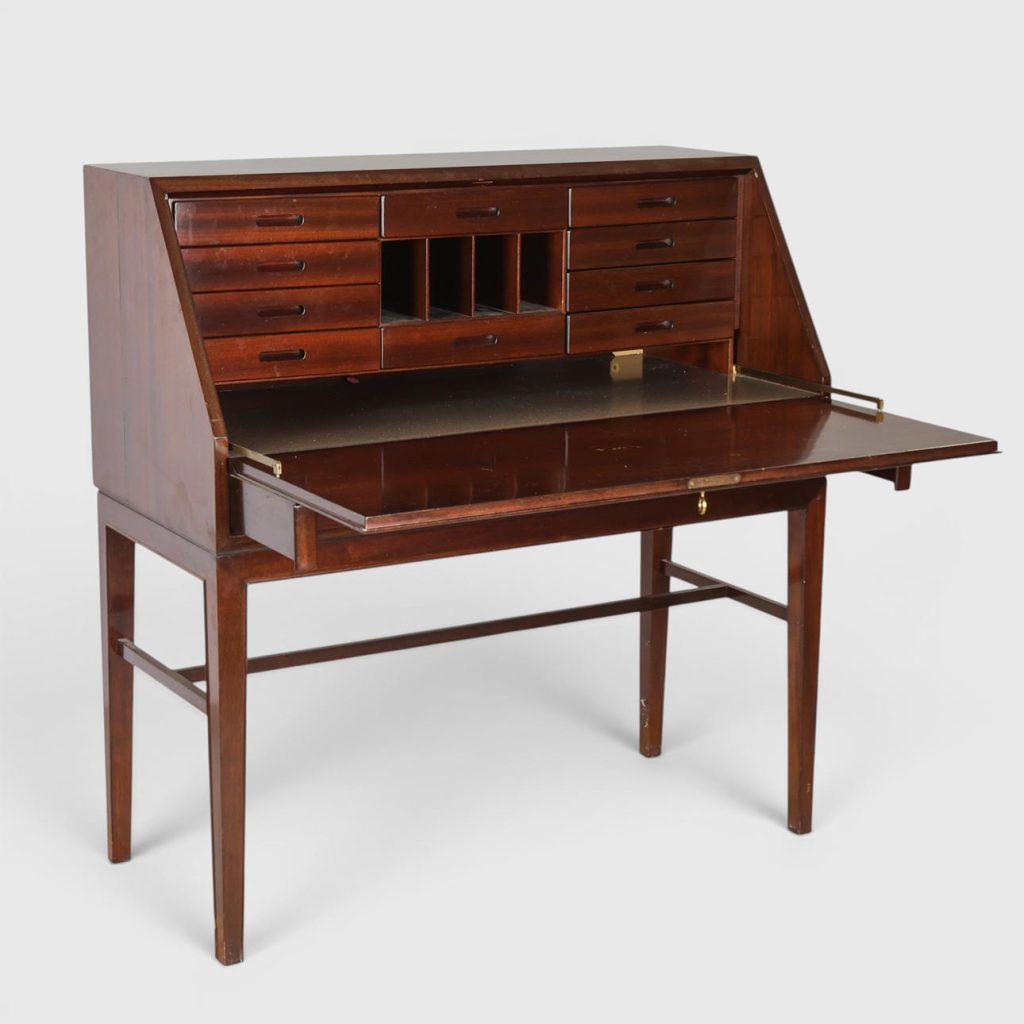 Kai Winding, Poul Jeppesen Møbelfabrik Kai Winding sekretær i mahogni og eg, ca. 1950 — billede 4